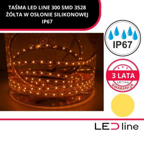 TAŚMA LED LINE 300 SMD 3528 ŻÓŁTA W OSŁONIE SILIKONOWEJ IP67 241529
