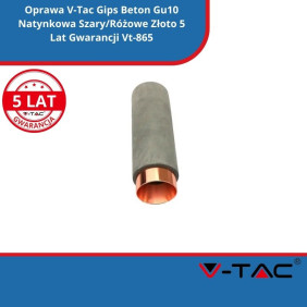 Oprawa SKU 3137 V-Tac Gips Beton Gu10 Natynkowa Szary/Różowe Złoto 5 Lat Gwarancji Vt-865