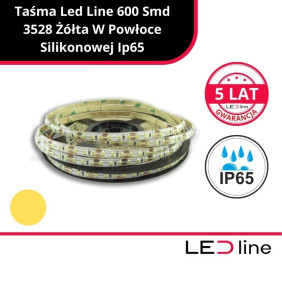 Taśma Led Line 600 Smd 3528 Żółta W Powłoce Silikonowej Ip65 240447