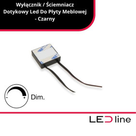 Wyłącznik / Ściemniacz Dotykowy Led Do Płyty Meblowej - Czarny LL-MDIMM-12-5A-CZ