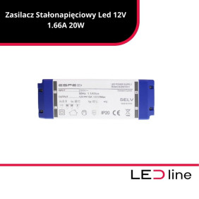 Zasilacz Stałonapięciowy Led 12V 1.66A 20W LNC2012CV