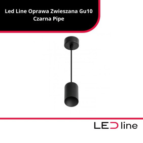 Led Line Oprawa Zwieszana Gu10 Czarna Pipe 478290