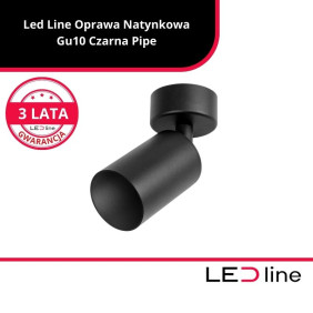 Led Line Oprawa Natynkowa Gu10 Czarna Pipe 478276