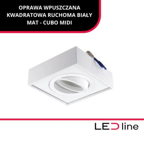 OPRAWA WPUSZCZANA KWADRATOWA RUCHOMA BIAŁY MAT - CUBO MIDI 243141