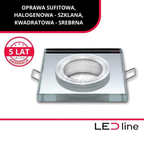 OPRAWA SUFITOWA, HALOGENOWA - SZKLANA, KWADRATOWA - SREBRNA 246388