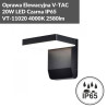 Oprawa Elewacyjna V-Tac 20W Led Czarna Ip65 Vt-11020 4000K 2580Lm