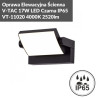 Oprawa Elewacyjna Ścienna V-Tac 17W Led Czarna Ip65 Vt-11020 4000K 2520Lm