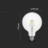 Żarówka Led 10W Filament E27 G125 V-Tac Vt-1979 6500K 1055Lm