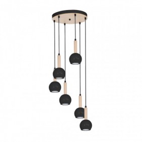 Lampa wisząca BOLLE BLACK 6xGU10
