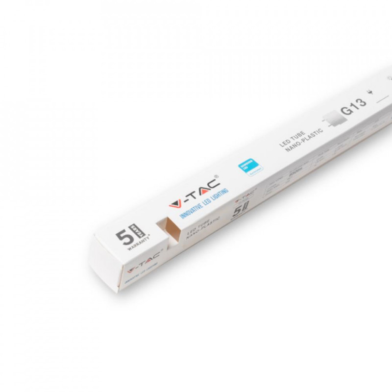 Tuba Świetlówka Led T8 V-Tac Samsung Chip 60Cm 9W G13 Nano Plastic Vt-061 4000K 850Lm 5 Lat Gwarancji