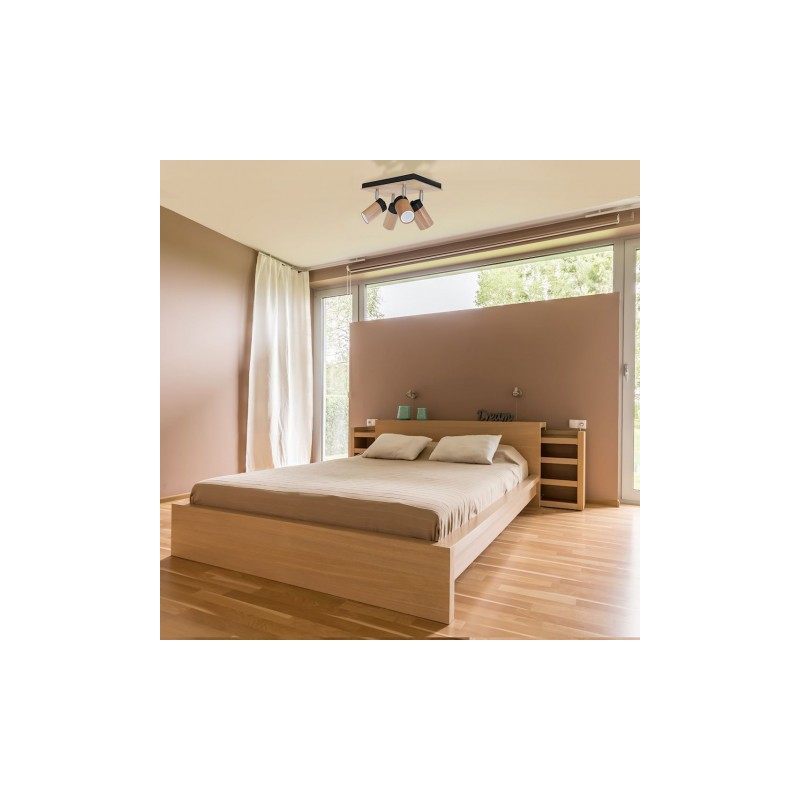 Lampa sufitowa BARON BLACK 4xGU10