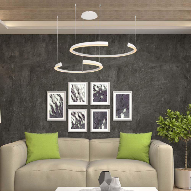 Oprawa Zwieszana V-Tac 50W Led Ściemnialna Biała Vt-7914 4000K 5150Lm