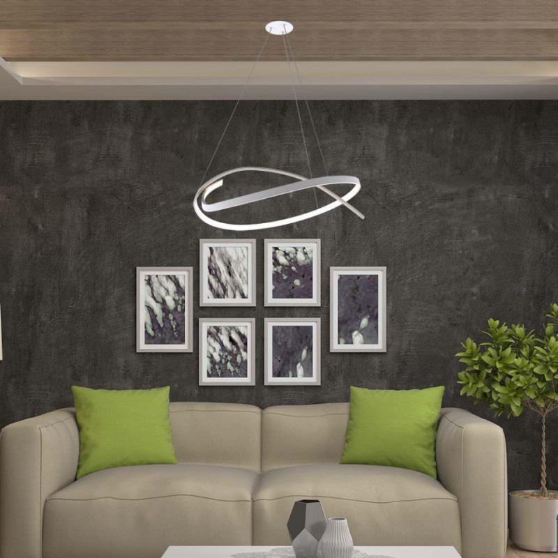 Oprawa Zwieszana V-Tac 50W Led Ściemnialna Biała Vt-7916 3000K 5150Lm