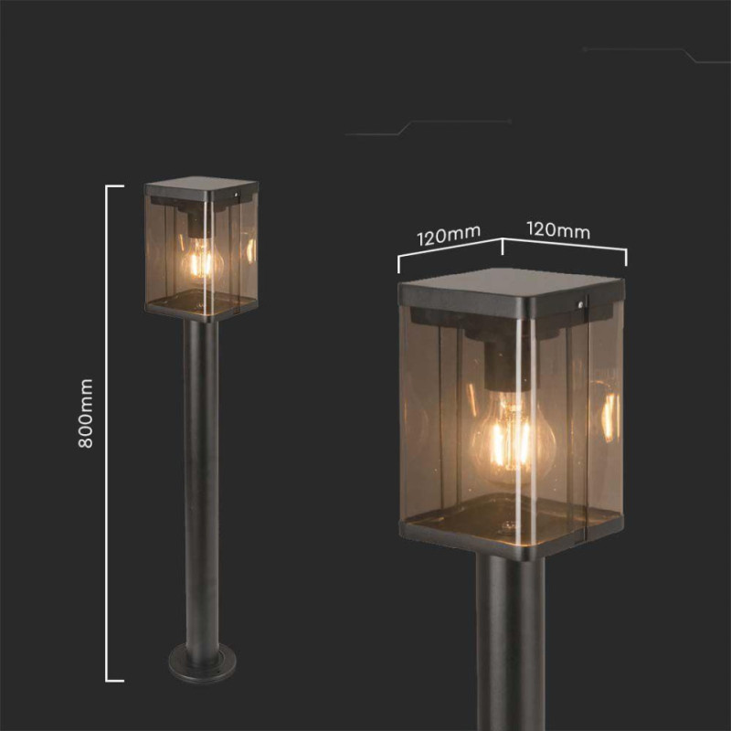 Słupek Ogrodowy Solarny V-Tac 80Cm 2.5W Led Czujnik Ruchu Ip54 Vt-1134 3000K 150Lm 3 Lata Gwarancji