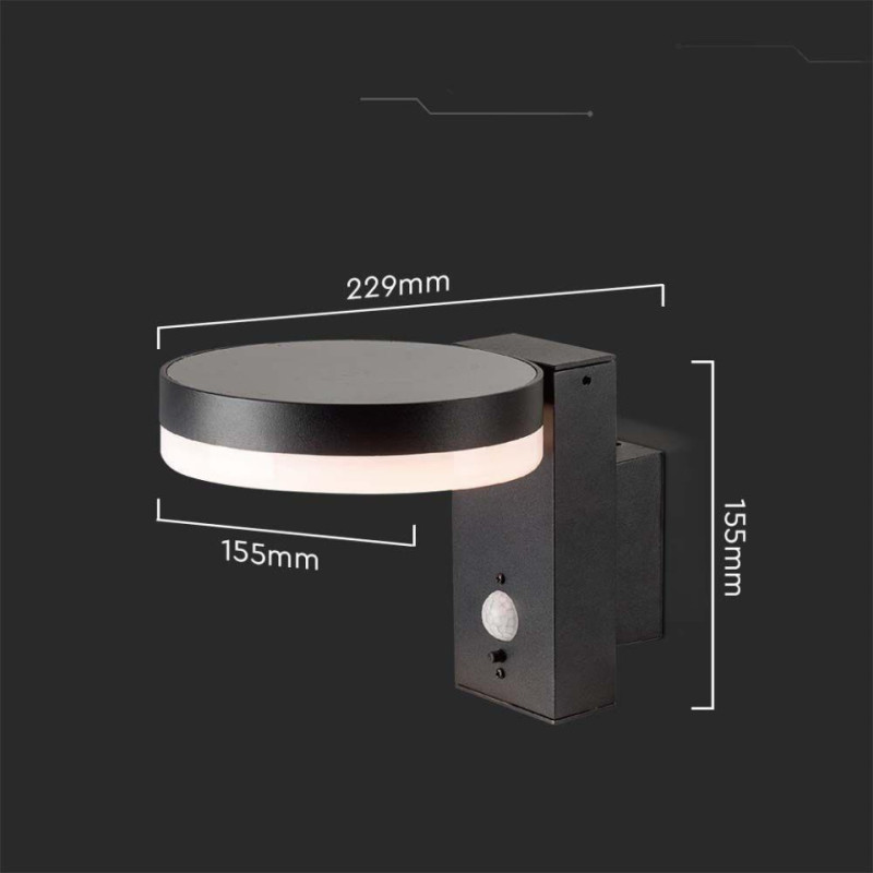 Kinkiet Ogrodowy Ścienny Solarny V-Tac 5.5W Led Czujnik Ruchu Ip54 Vt-1147 3000K 220Lm 3 Lata Gwarancji