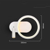 Oprawa Kinkiet Ścienny V-Tac Led 12W Biała Vt-7906 3000K 1500Lm