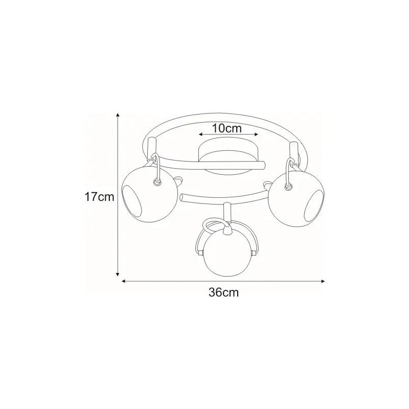 Lampa sufitowa K-8002/3G WH z serii SALVA WHITE