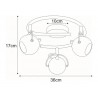 Lampa sufitowa K-8002/3G WH z serii SALVA WHITE