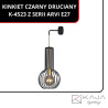 KINKIET CZARNY DRUCIANY K-4523 Z SERII ARVI E27