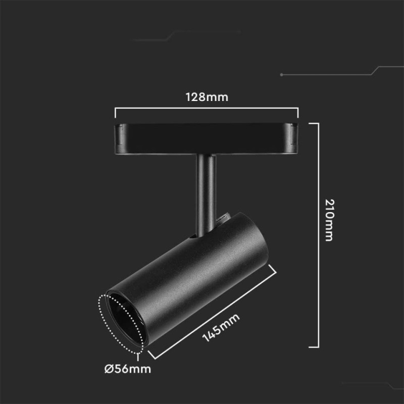 Oprawa Projektor Szynosystemu Magnetycznego 48V V-Tac 20W Led 34St Vt-4221 6400K 2200Lm 3 Lata Gwarancji