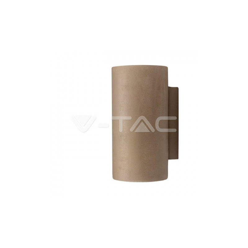 Kinkiet V-TAC BETON 2xGU10 LED Okrągły Jasno Szary IP20 VT-894