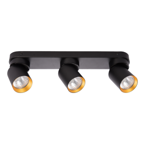 Lampa Sufitowa Andy 3Xgu10 Czarny + Złoty