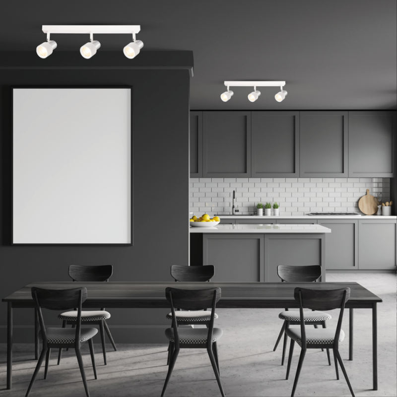 Lampa Sufitowa Cino 3Xgu10 Biały + Chrom