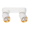 Lampa Sufitowa Andy 2Xgu10 Biały + Złoty