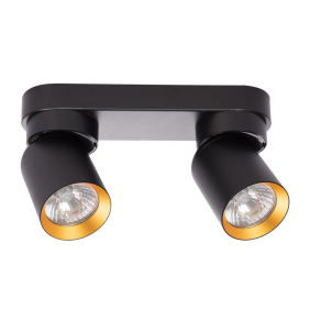 Lampa Sufitowa Andy 2Xgu10 Czarny + Złoty