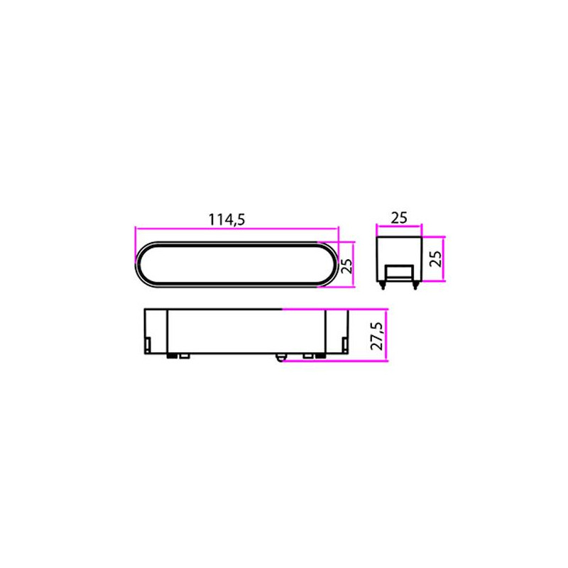 Lampa LED Luxo 48V 6W 4000K Linea 90° biała