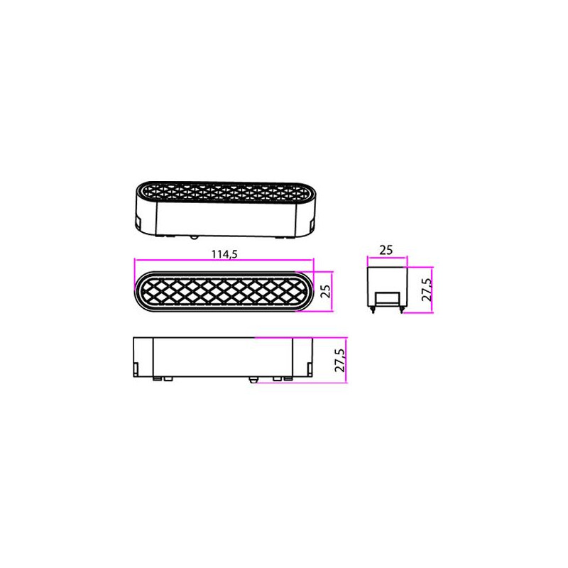 Lampa LED Luxo 48V 6W 4000K Linea UGR19 biała