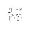 Lampa LED Luxo 48V 8W 4000K Ringo 36st czarna