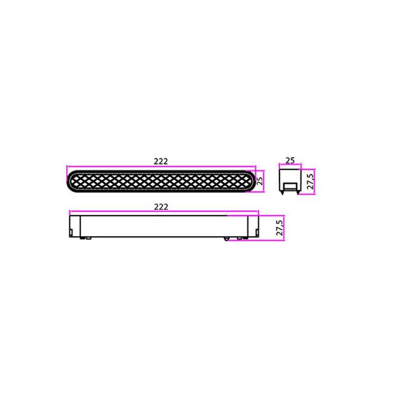 Lampa LED Luxo 48V 12W 4000K Linea UGR19 biała