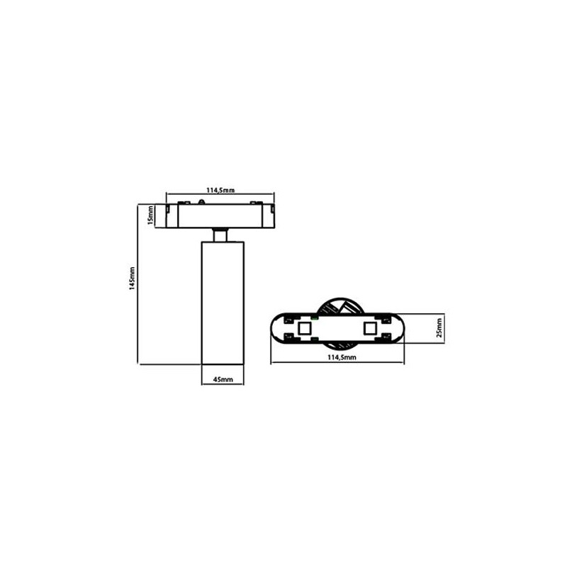 Lampa LED Luxo 48V 15W 4000K Spot 36° biała