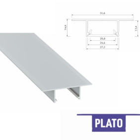 Profil Lumines Plato Wpuszczany - Srebny 2M