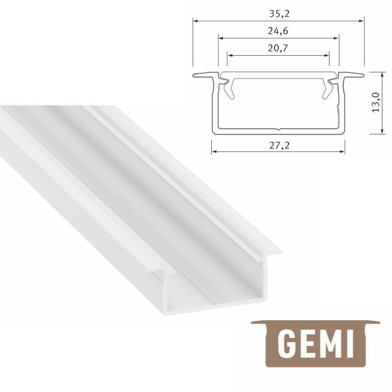 Profil Lumines Gemi Wpuszczany - Biały 2M