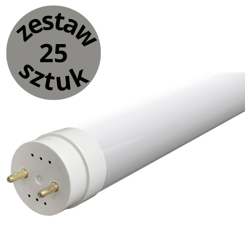 Zestaw 25 X Świetlówek Led Tuba T8 120Cm 18W 230V 100Lm/W Neutralna Biała Anlux