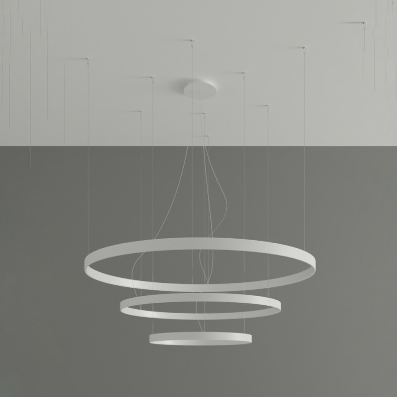Żyrandol Rio 3 55/78/110 Biały Led 4000K