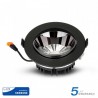 Oprawa Downlight V-TAC SAMSUNG CHIP 20W Czarna Uchylna 3000K 1600lm 5 Lat Gwarancji VT-2-23