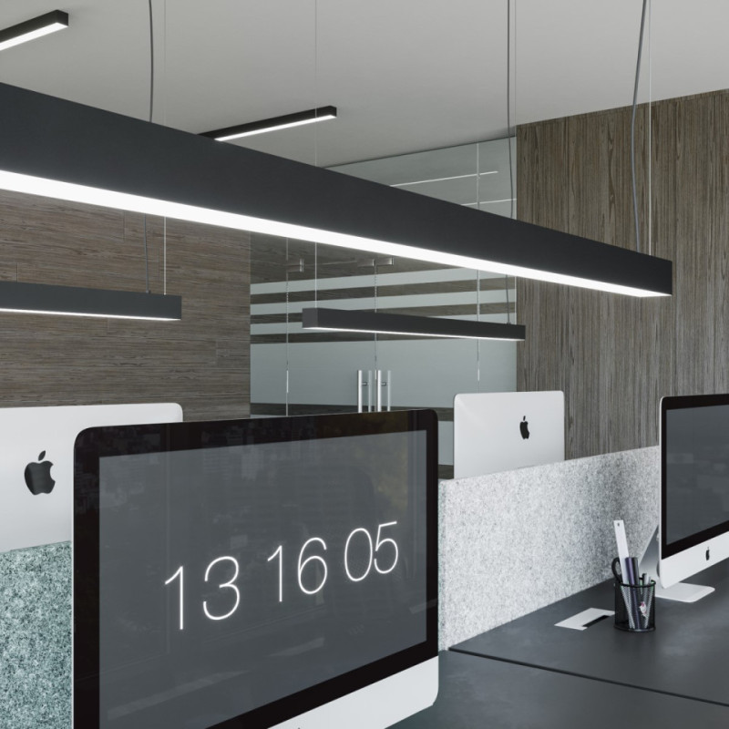 Lampa Wisząca Pinne 150 Czarna 3000K