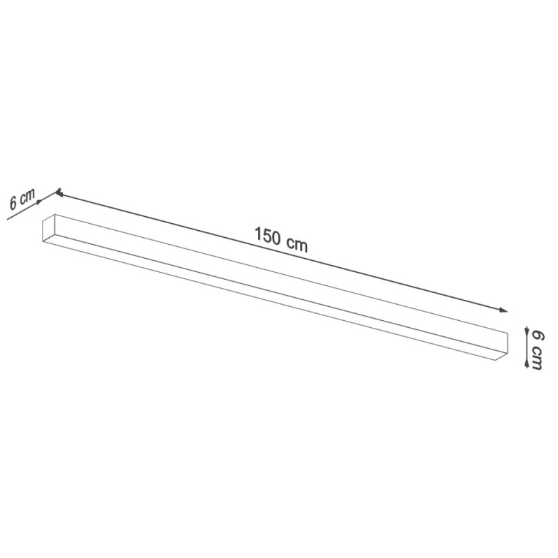 Kinkiet Pinne 150 Czarny 3000K