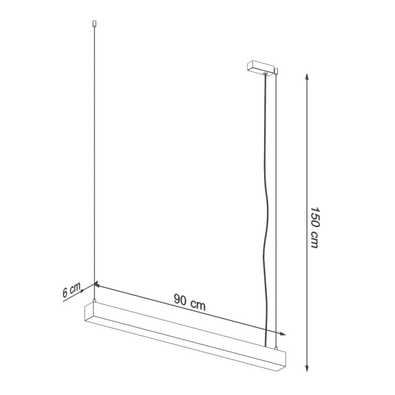 Lampa Wisząca Pinne 90 Biała 4000K