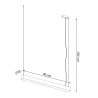 Lampa Wisząca Pinne 90 Biała 4000K