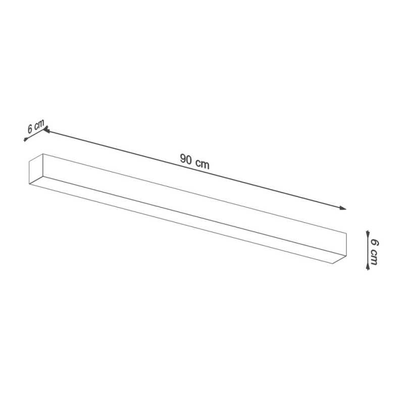Kinkiet Pinne 90 Czarny 3000K