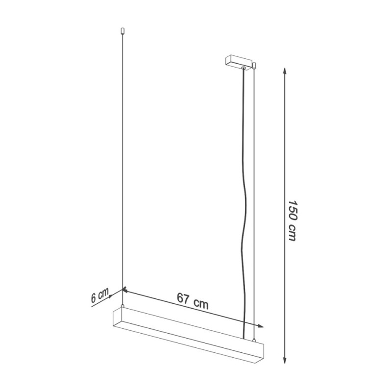 Lampa Wisząca Pinne 67 Biała 3000K