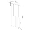 Lampa Wisząca Pastelo 5L Beton