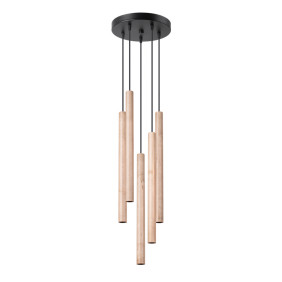 Lampa Wisząca Pastelo 5P Drewno