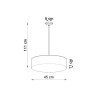 Lampa Wisząca Arena 45 Szara
