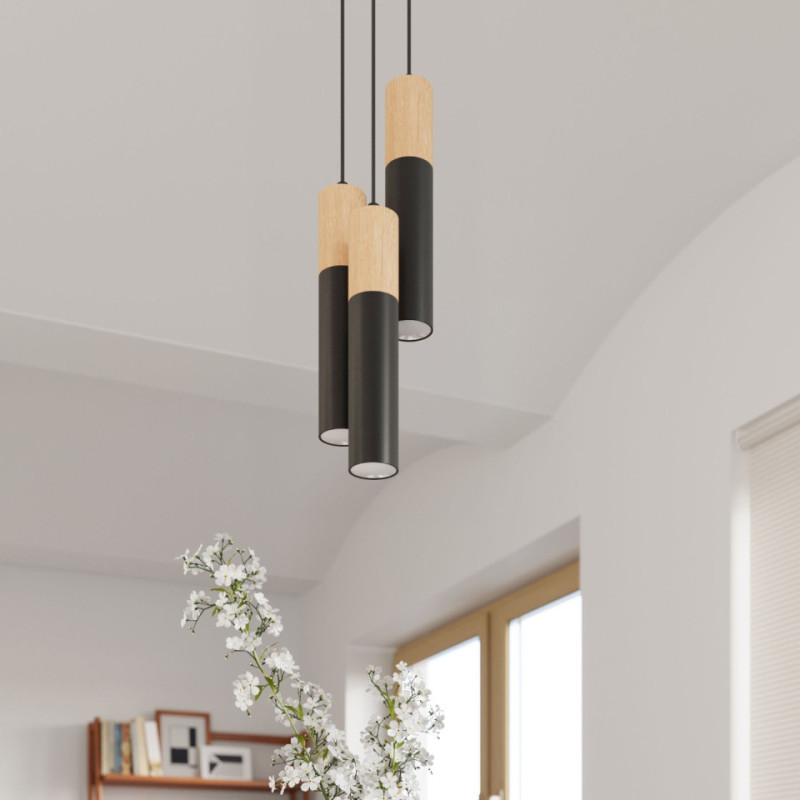 Lampa Wisząca Pablo 3L Czarna