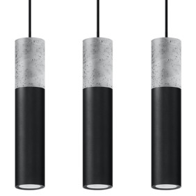 Lampa Wisząca Borgio 3L Czarny